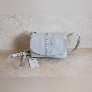 NWT Lucky Brand grey leather bag